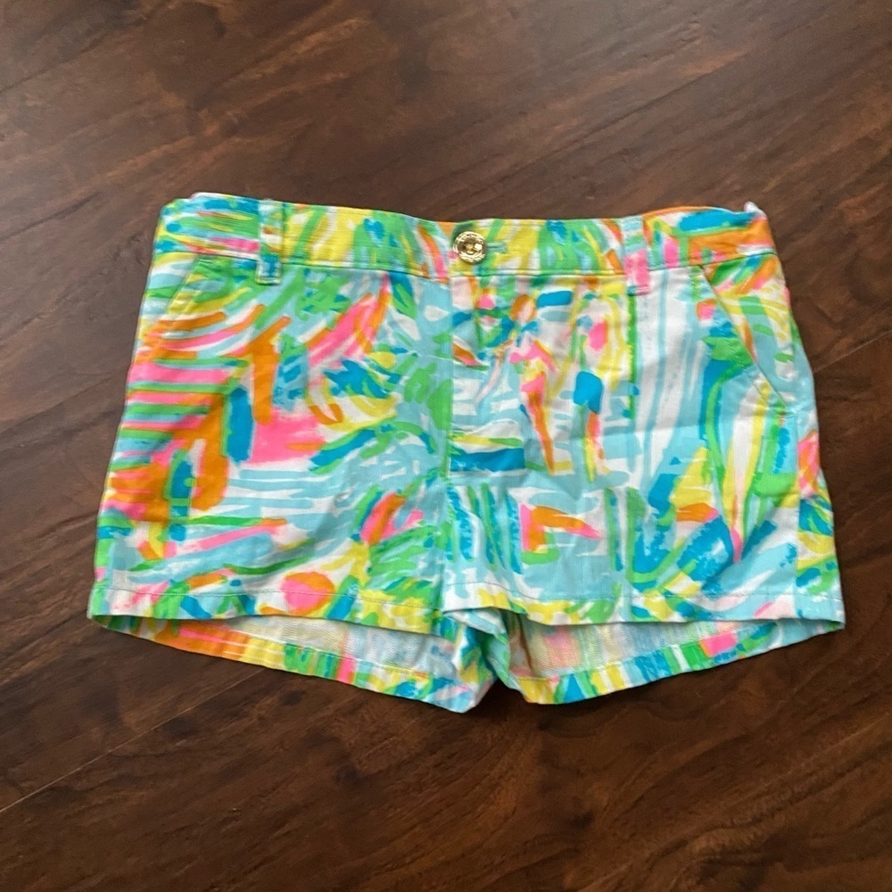 Lilly Pulitzer Girls Mini Callahan Shorts Sea Salt Sun Size 12